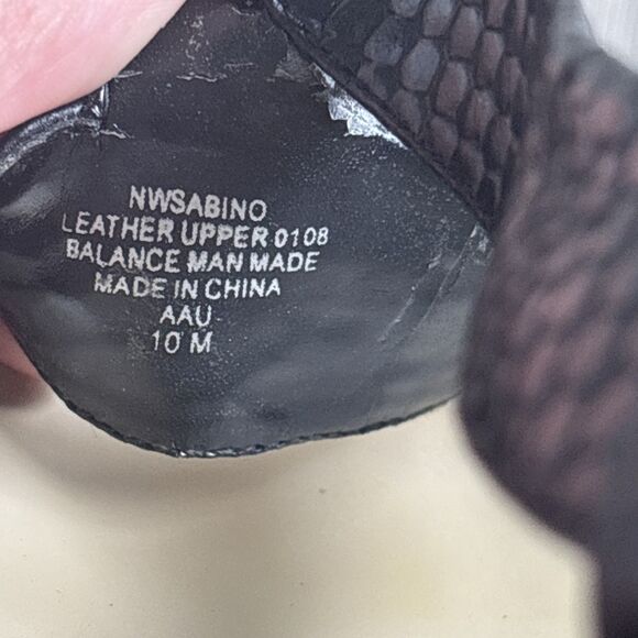 Nine West Black Leather Staple  Cork Bottom Wedges Size 10 - Picture 10 of 11